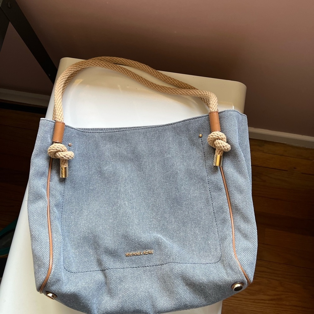 Michael Kors Isla Canvas Satchel Tote‎ - Picture 2 of 10